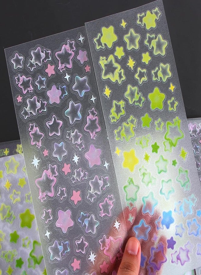 IPEWOEF 2Sheets Colored Star Stickers - Kpop & Korean Deco Stars for Kids Rewards, Photocards, Scrapbooking & Journaling - Image 5